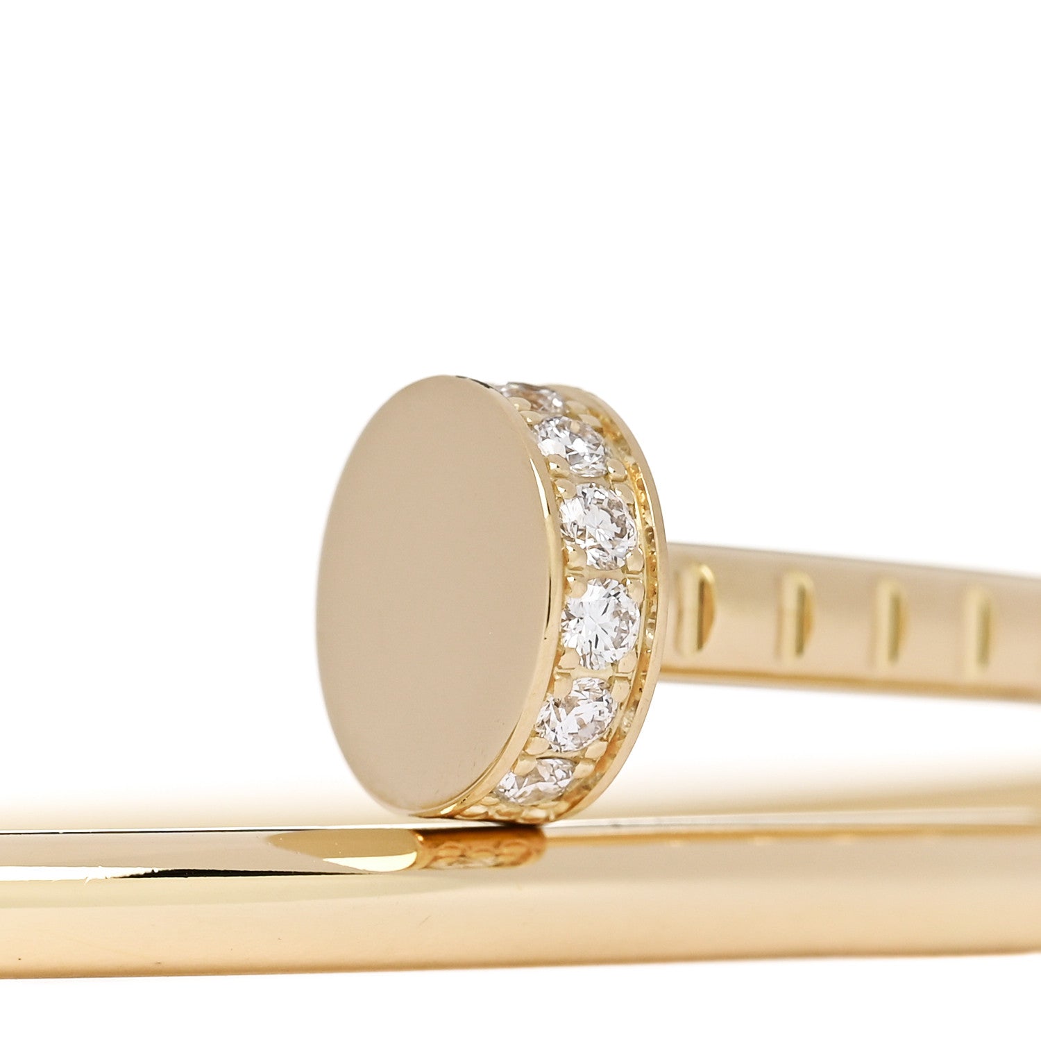 Cartier 18K Yellow Gold Diamond Small Juste Un Clou Bracelet 16 3 of 5