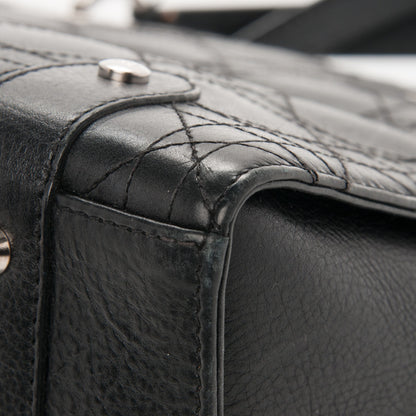 Christian Dior Calfskin Cannage Tote Black 9 of 14