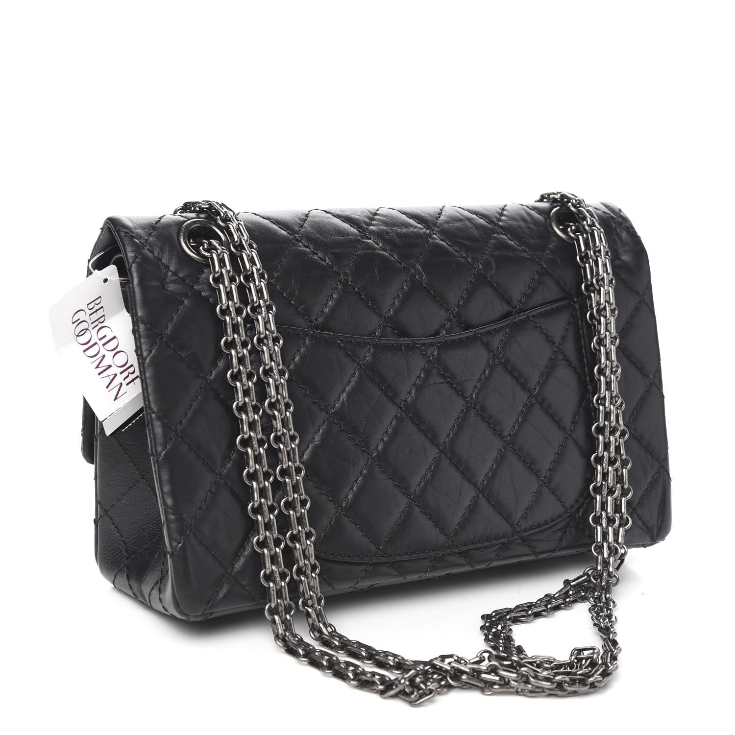 Chanel Aged Calfskin Quilted 2.55 Reissue 225 Flap Black 2 of 9