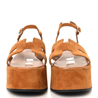 Hermes Suede Goatskin Jam 30 Sandals 38 Naturel 3 of 10