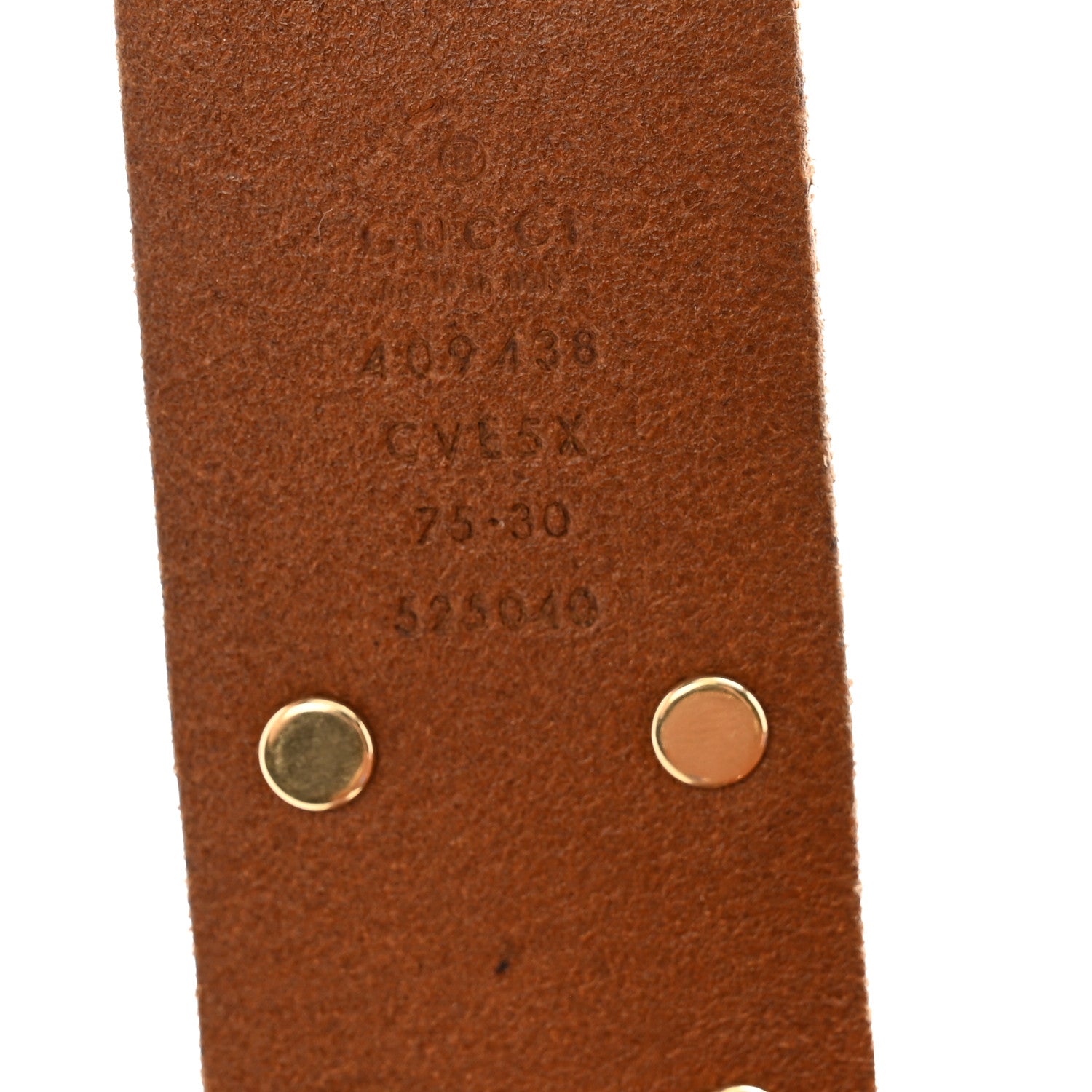 Gucci Calfskin Studded Crystals Brass Feline Buckle Belt 75 30 Toscano 5 of 7