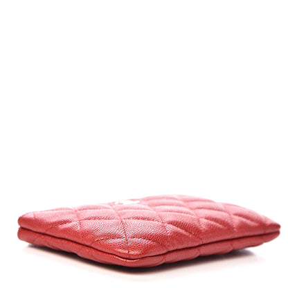 Chanel Caviar Quilted Small Cosmetic Case Red 4 of 8