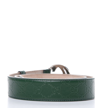 Gucci Guccissima Signature Interlocking G 40mm Belt 100 40 Verde 3 of 8