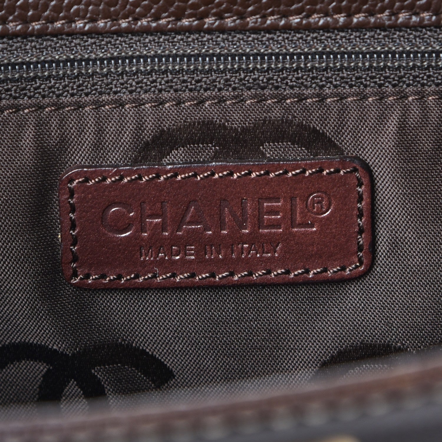 Chanel Caviar CC Tote Brown 7 of 8