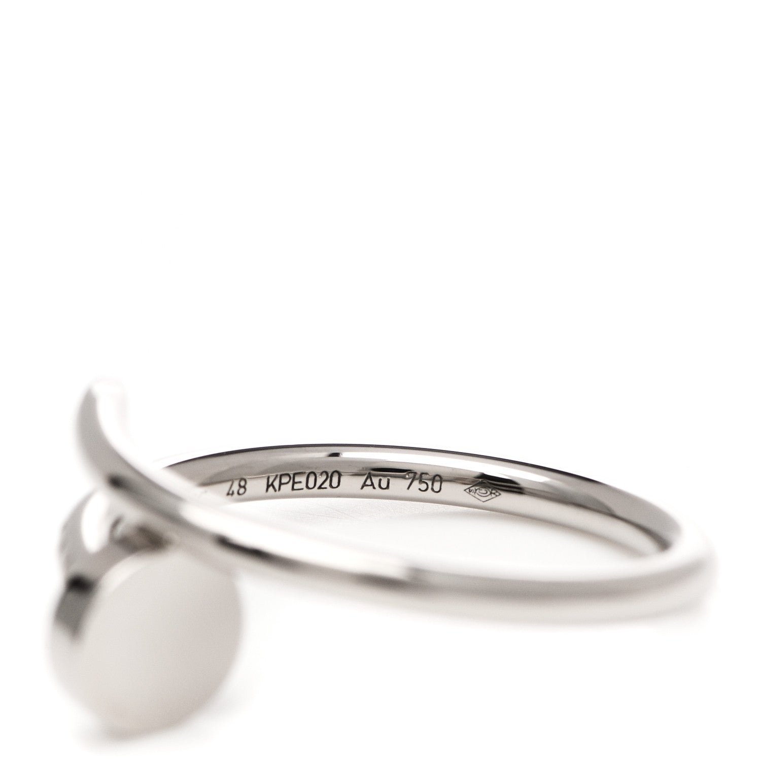 Cartier 18K White Gold Small Juste Un Clou Ring 48 4.5 5 of 6