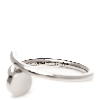 Cartier 18K White Gold Small Juste Un Clou Ring 48 4.5 5 of 6