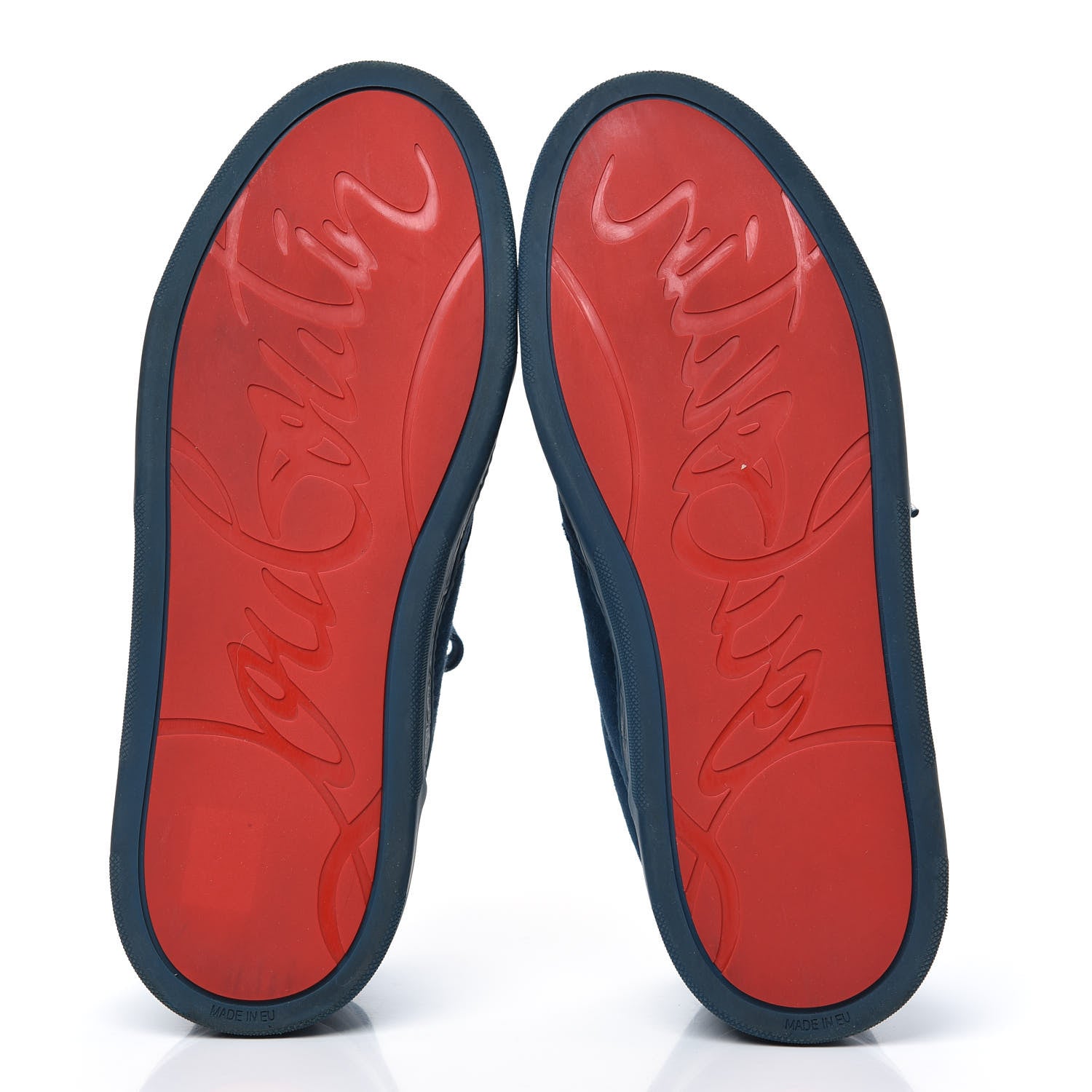 Christian Louboutin Calfskin Neoprene Veau Velours Mens Aurelien Flat Sneakers 42 Quartz 5 of 7
