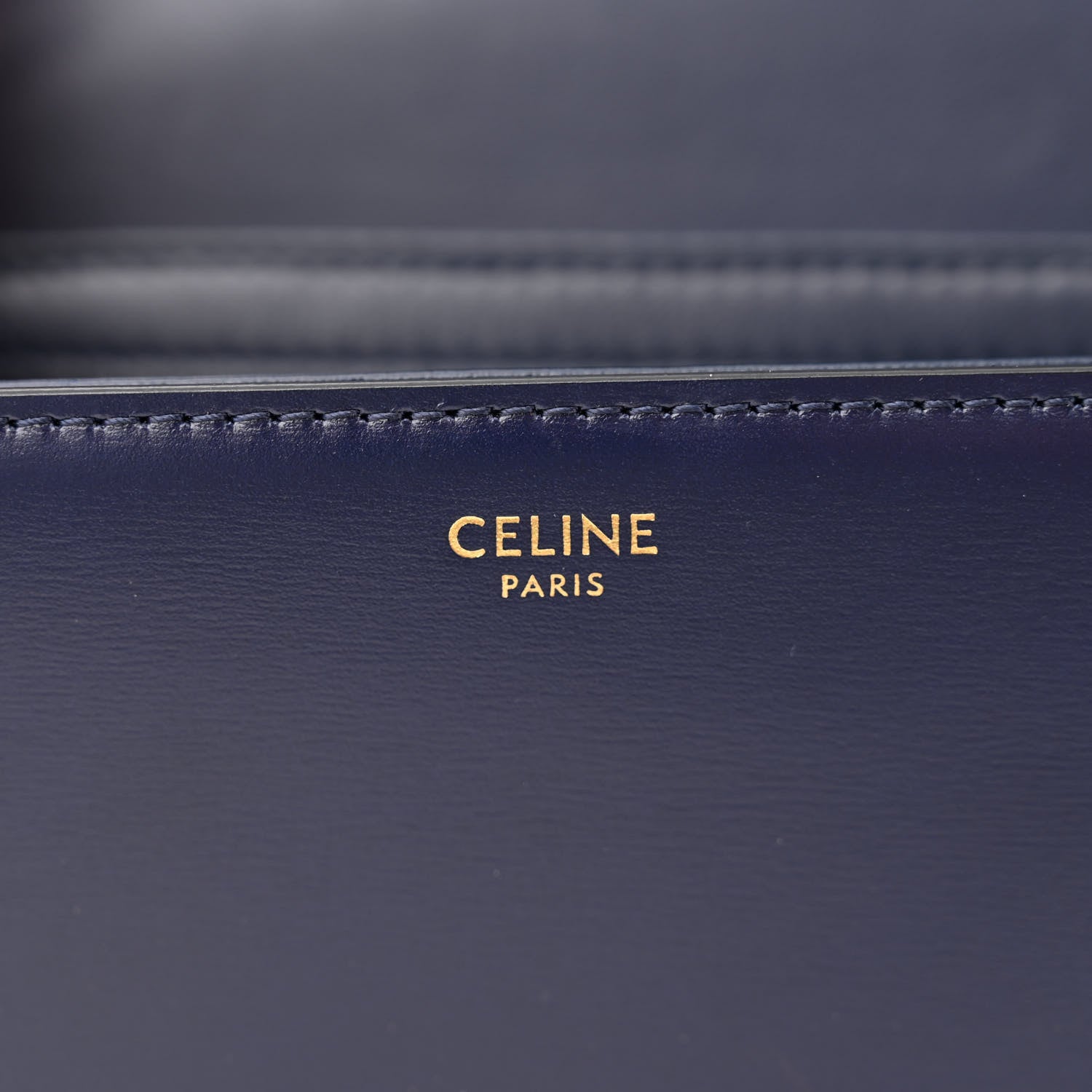 Celine Shiny Calfskin Small Triomphe Dark Blue 6 of 10