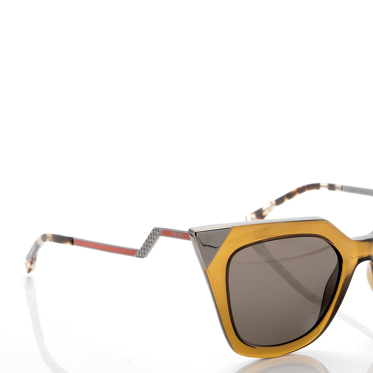Fendi Iridia Cat Eye Sunglasses FF 0060/S Olive 8 of 9