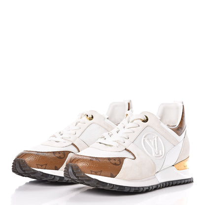 Louis Vuitton Suede Reverse Monogram Run Away Sneakers 38 White 3 of 14