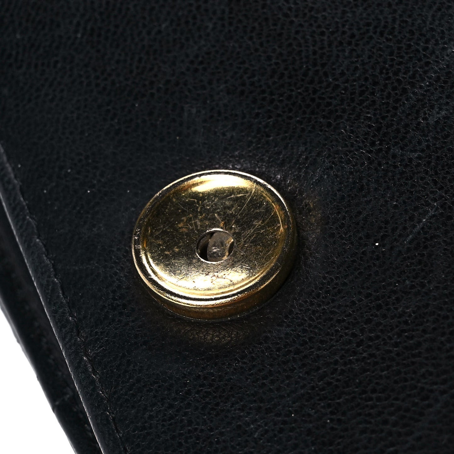 Lambskin Quilted Small Single Flap Black