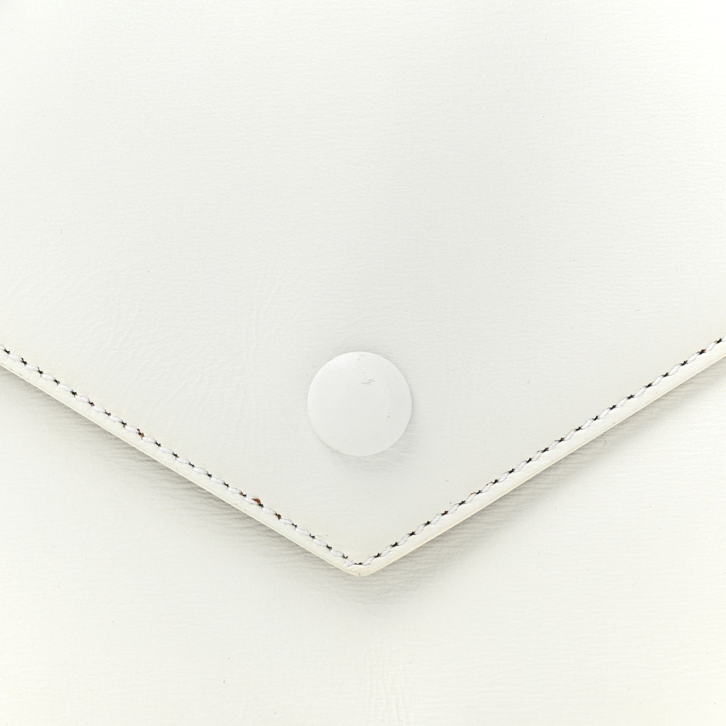 Calfskin Laser Cut Oum Double Envelope Clutch Crossbody White