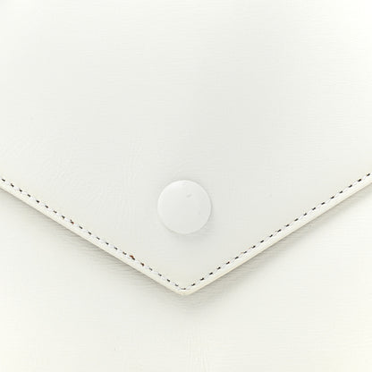 Alaia Calfskin Laser Cut Oum Double Envelope Clutch Crossbody White 8 of 21