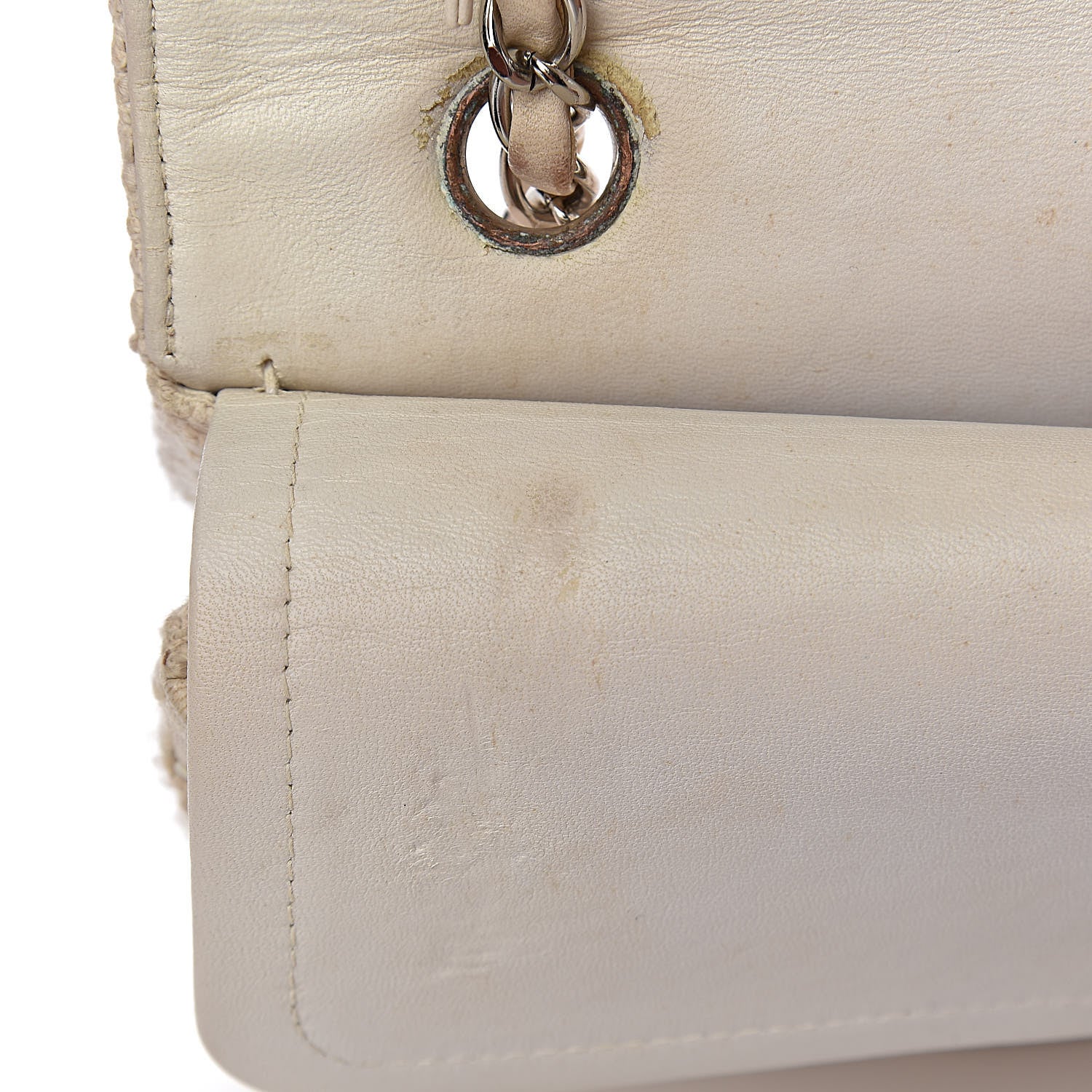 Chanel Tweed Medium Double Flap White 13 of 26