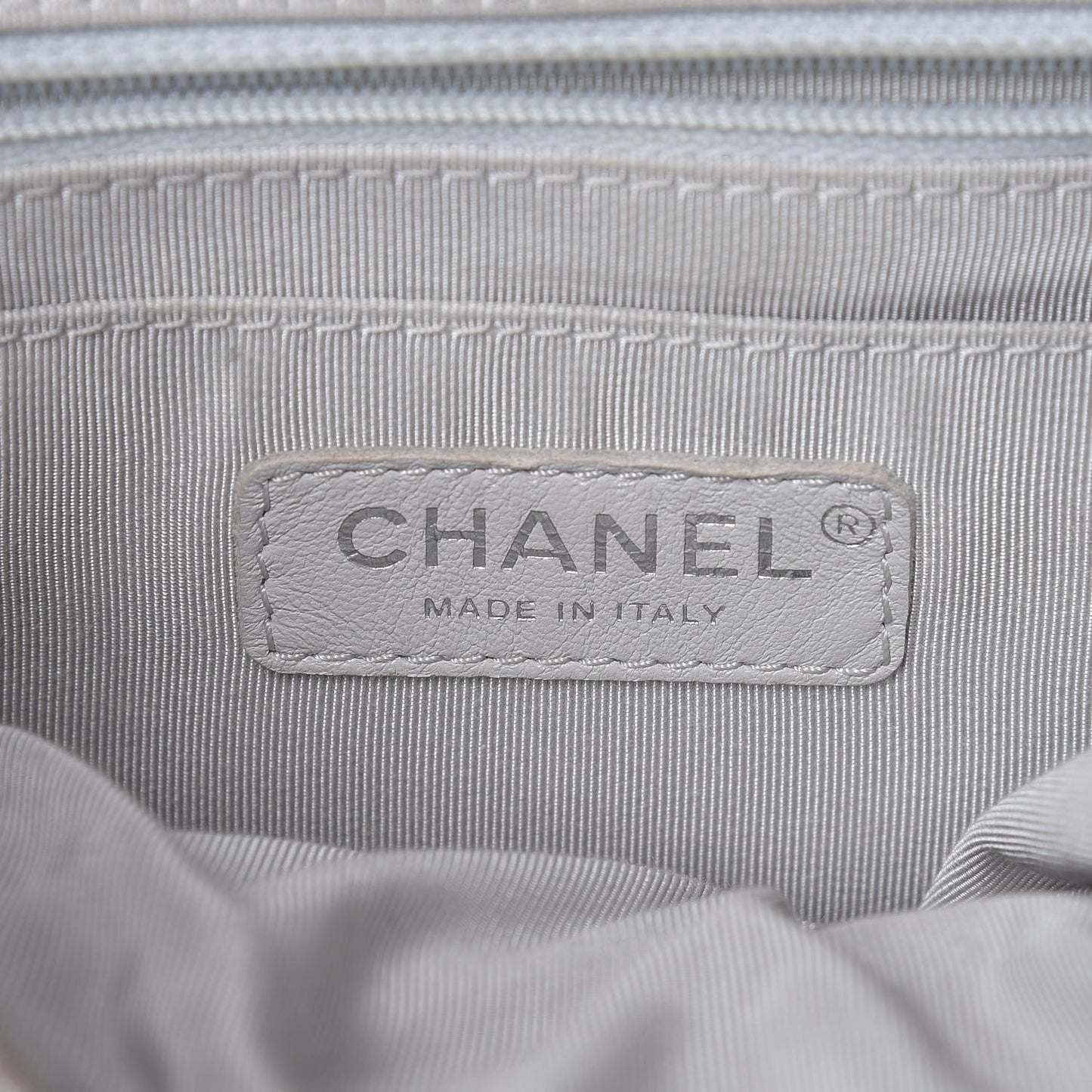 Metallic Calfskin Chevron Quilted Small Urban Spirit Backpack Silver