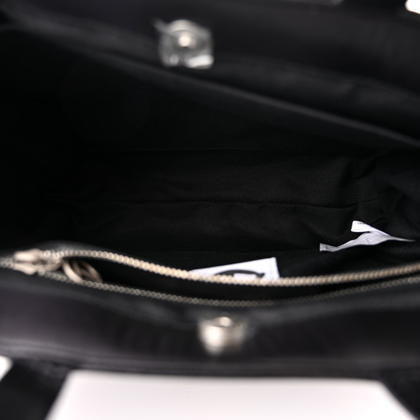 Nylon Medium Puff Shopping Bag Black