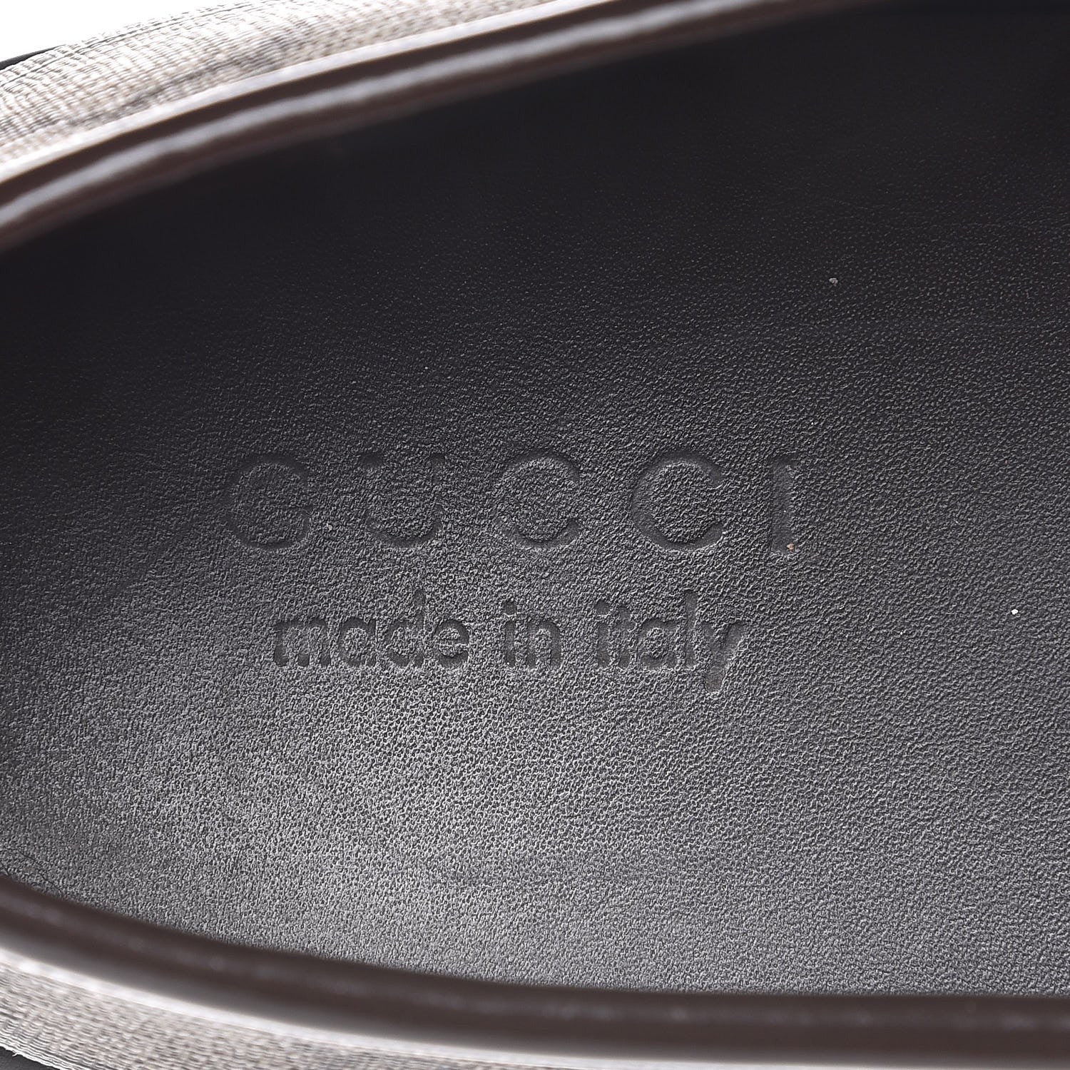 Gucci GG Plus Monogram Calfskin Mens Loafers 9.5 Beige Ebony Brown 8 of 12