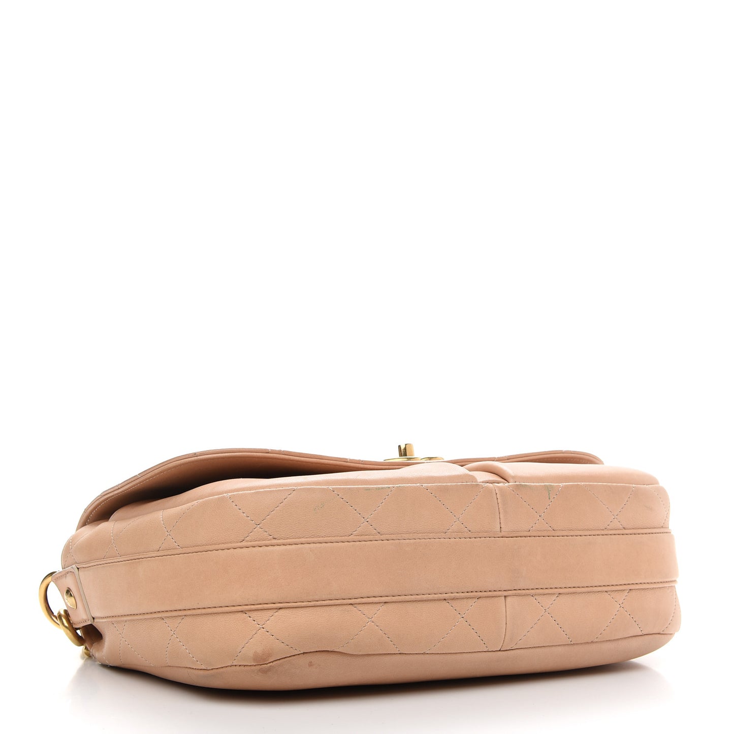 Calfskin Stitched Small Paris in Rome Messenger Beige