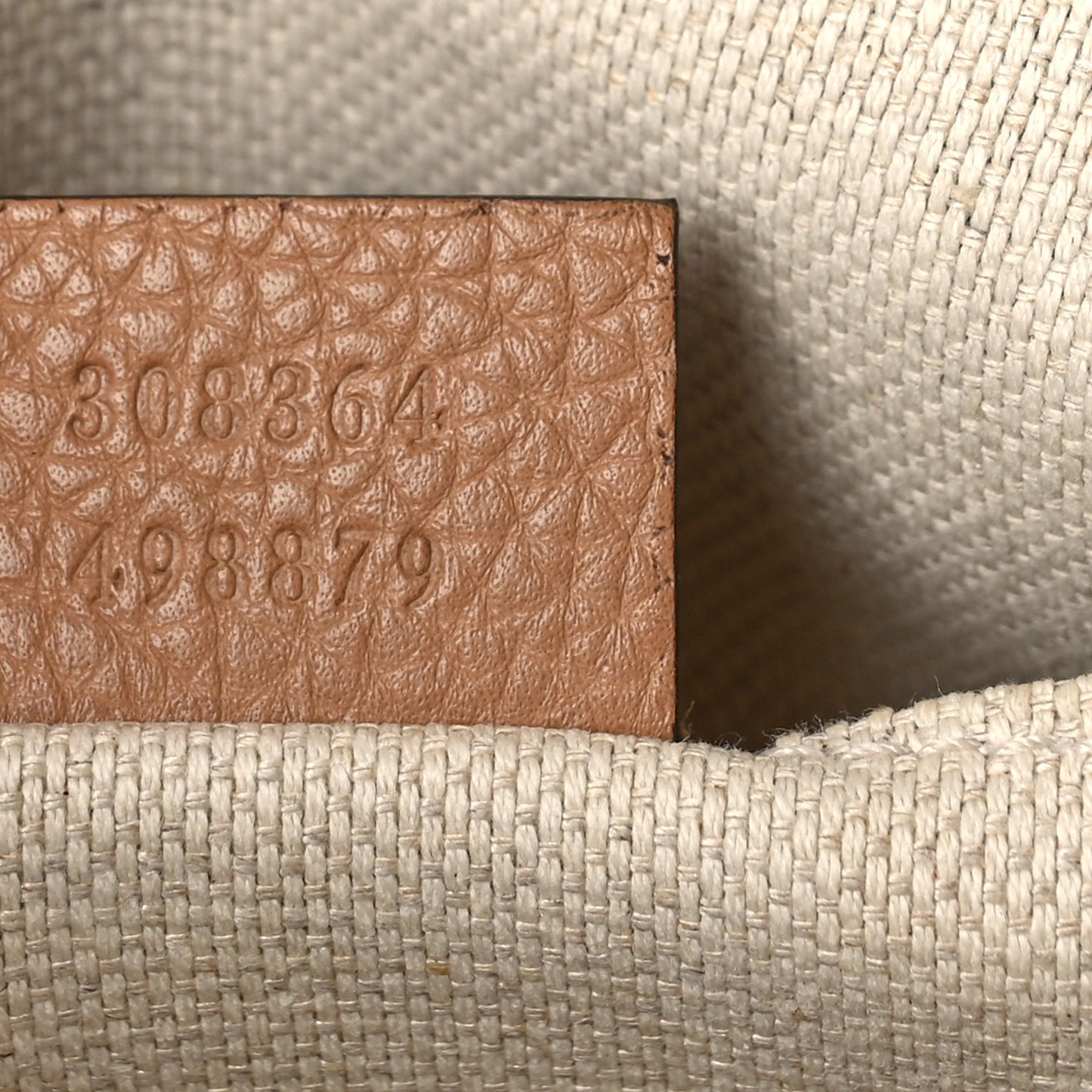 Pebbled Calfskin Small Soho Disco Bag Camelia