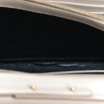 Saint Laurent Grain De Poudre Matelasse Chevron Monogram Chain Wallet Nude Powder 8 of 11