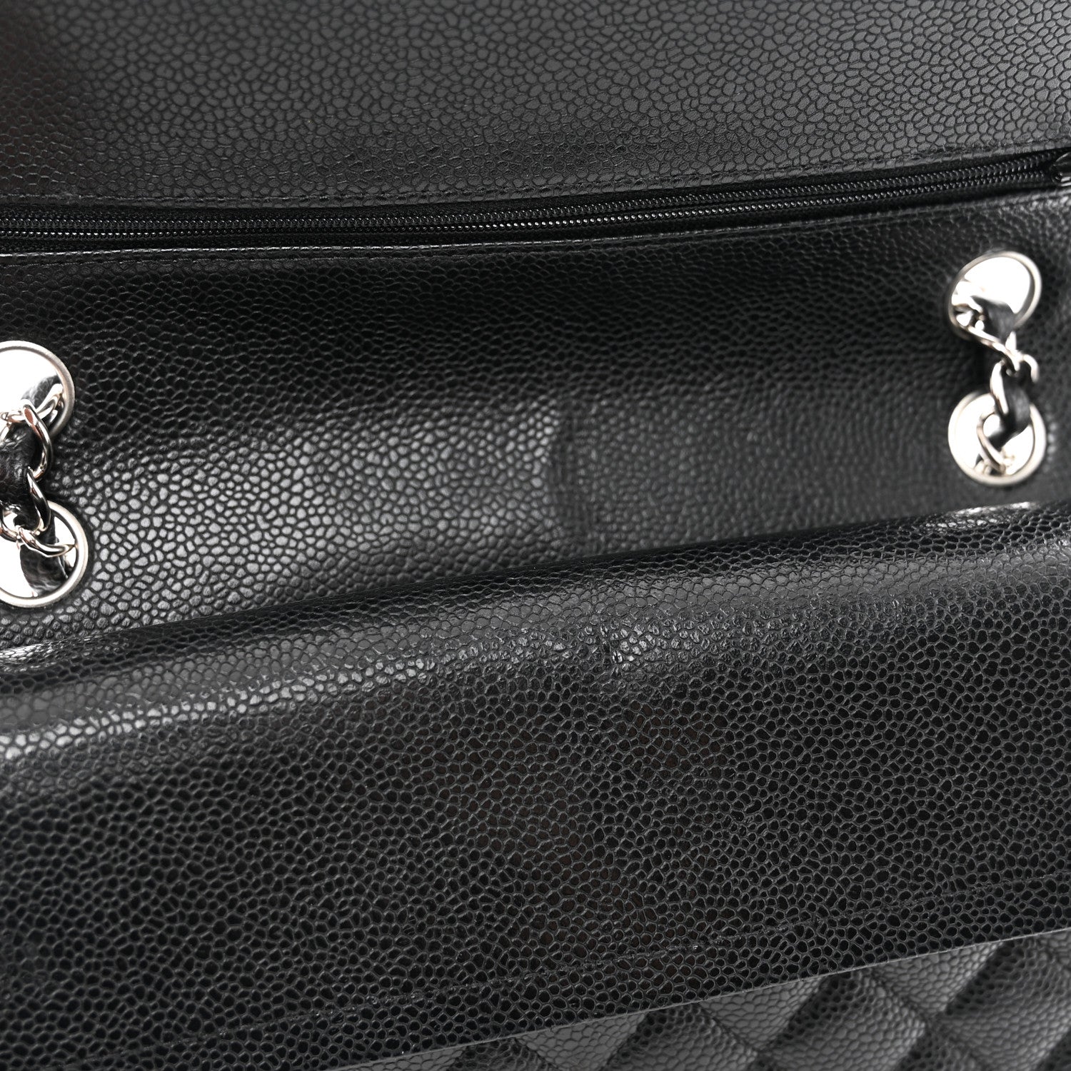 Chanel Caviar Quilted Medium Double Flap Black 11 of 14