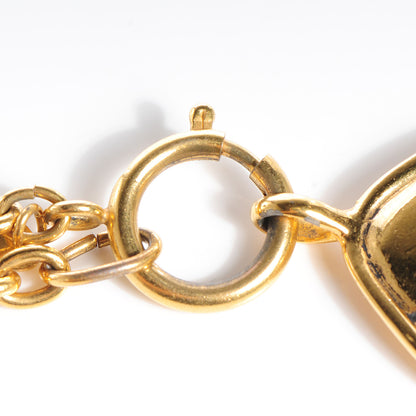 Chanel Quilted Pendant Chain Necklace Gold 8 of 8