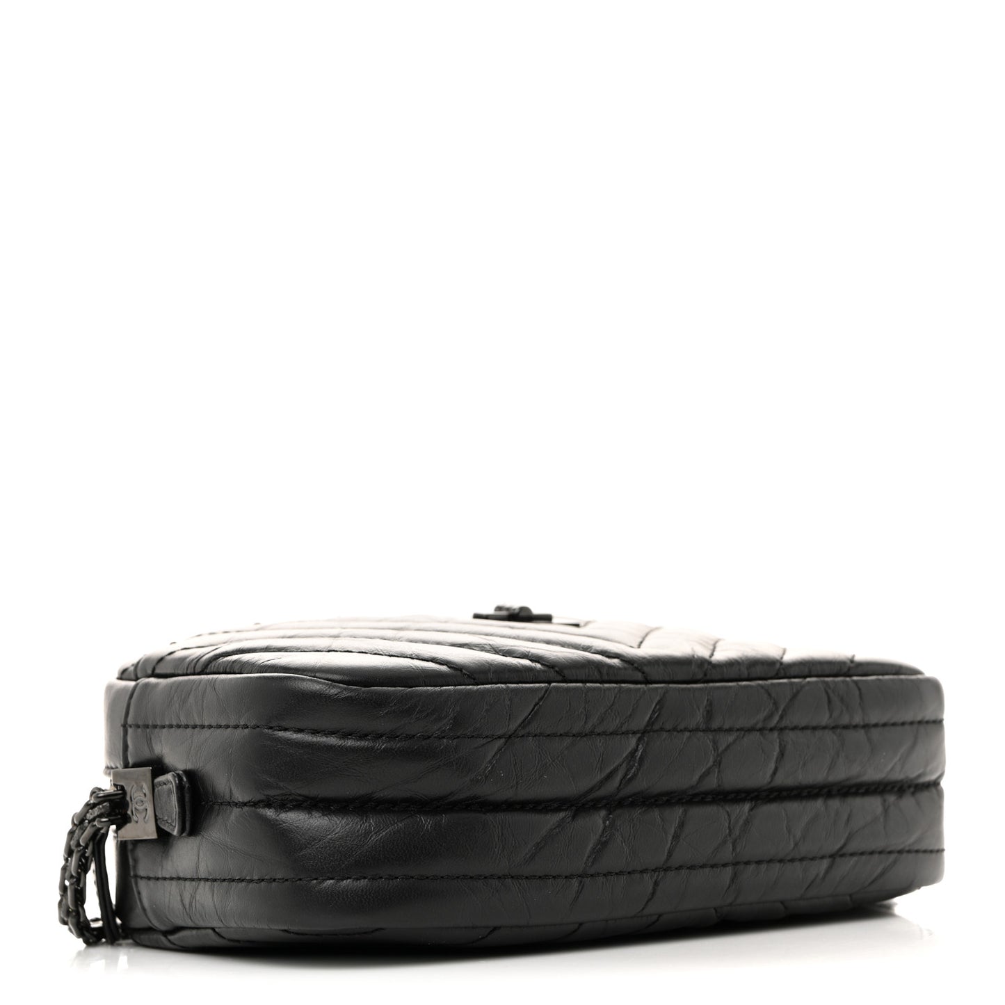 Aged Calfskin Chevron Mini Reissue Camera Case So Black