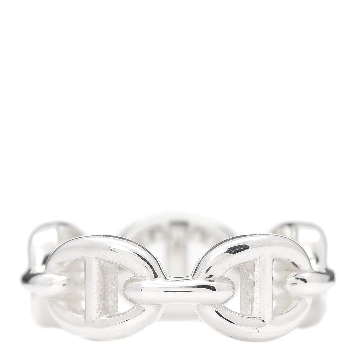 Sterling Silver PM Chaine d'Ancre Enchainee Band Ring 50 5.25