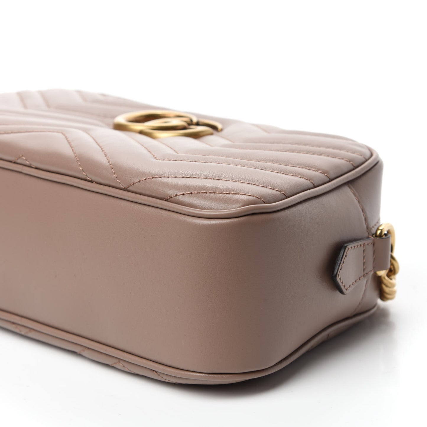 Calfskin Matelasse Small GG Marmont Chain Shoulder Bag Porcelain Rose