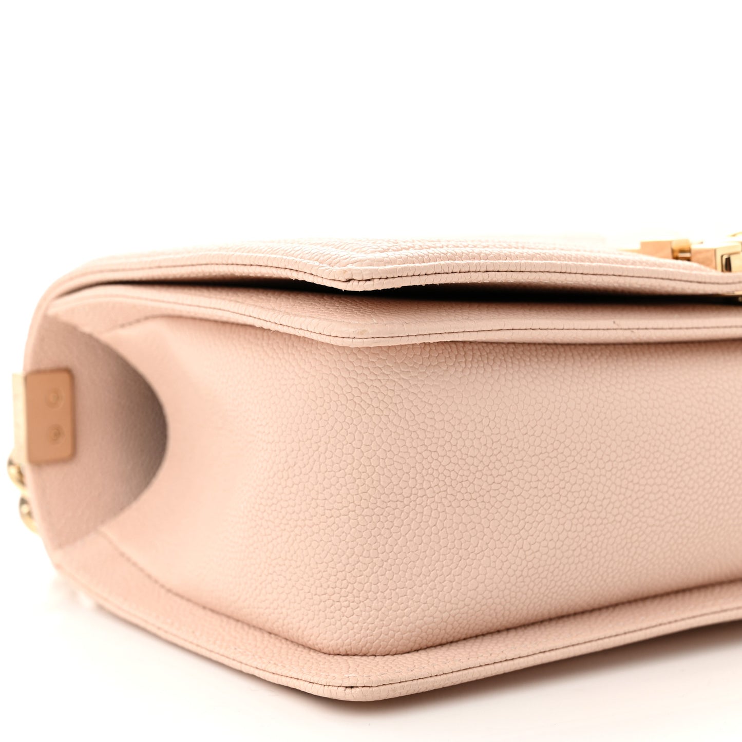 Caviar Chevron Quilted Medium Boy Flap Nude