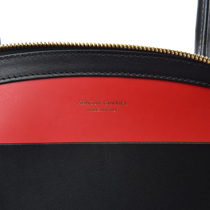 Mansur Gavriel Calfskin Top Handle Rounded Bag Black Flamma 6 of 11