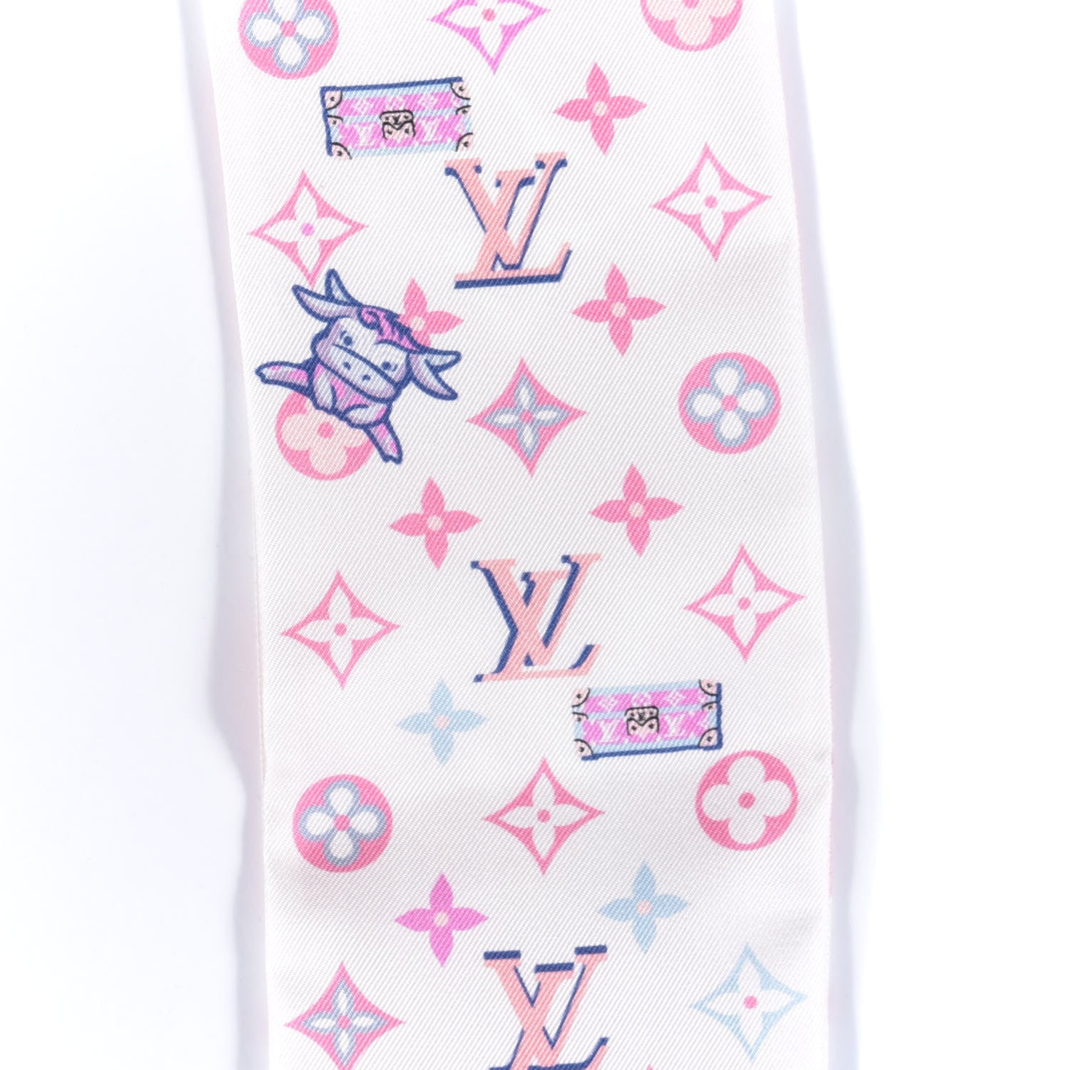 Louis Vuitton Silk Monogram Rodeo Bandeau Rose 3 of 4