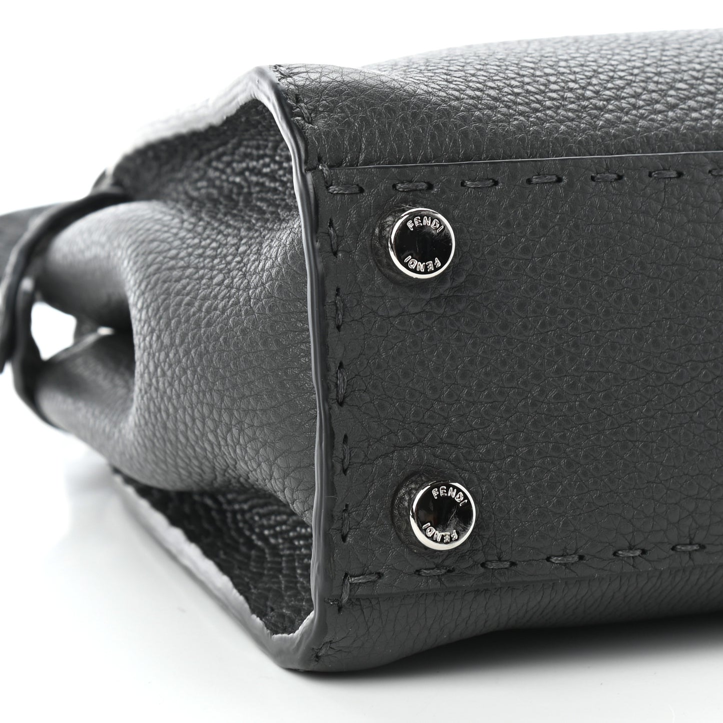 Cuoio Romano Selleria Bi-Color Mini Peekaboo Iconic Satchel Asfalto Latte