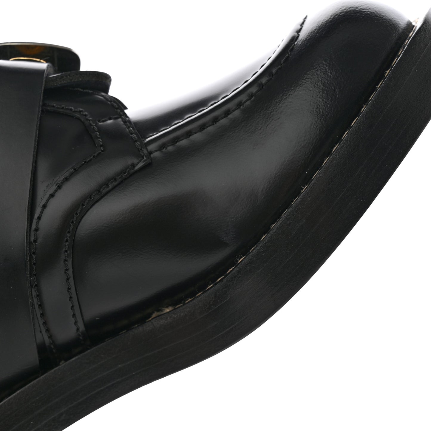 Brushed Calfskin Ceinture Ankle Boots 37.5 Black
