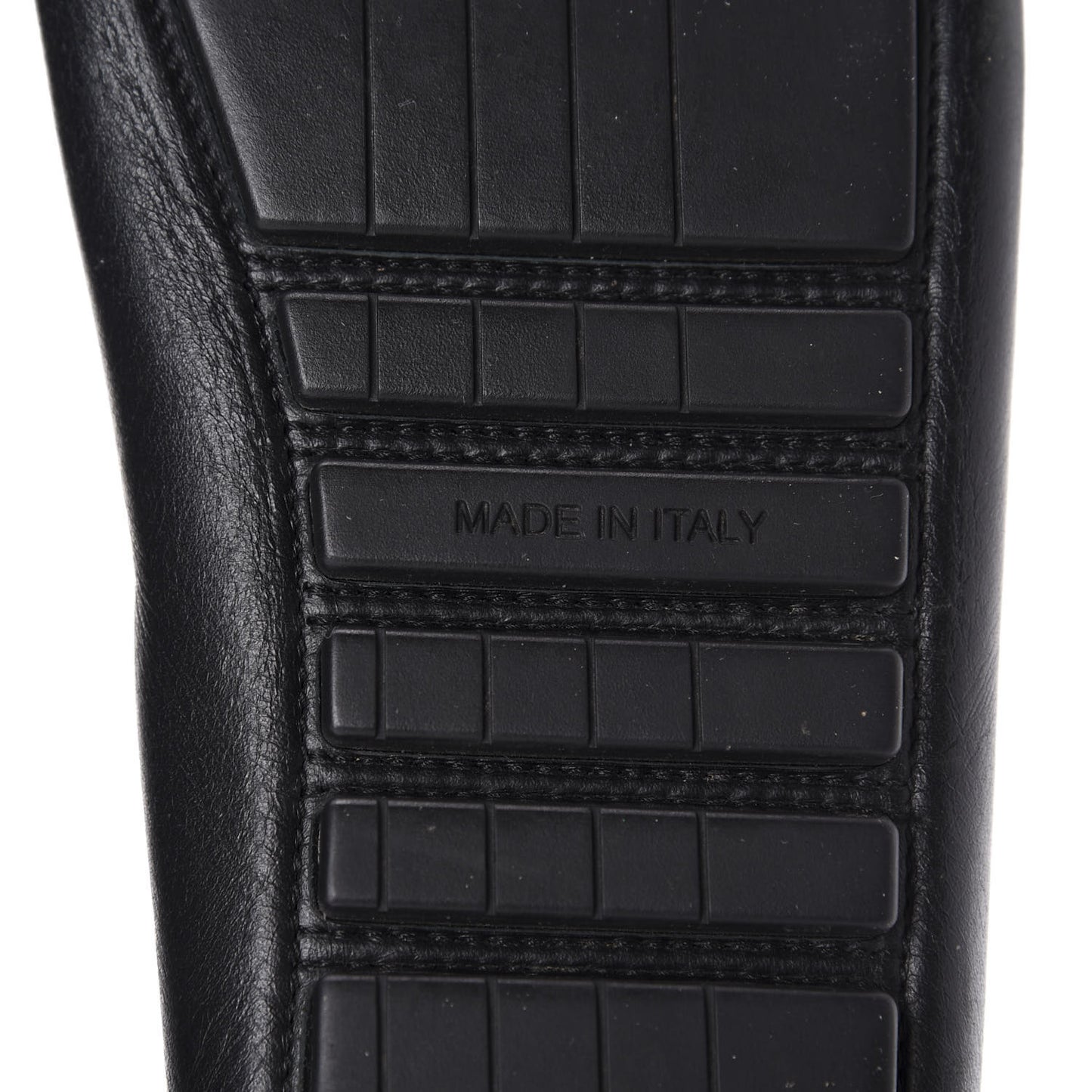 Calfskin Racetrack Moccasin Loafers 10.5 Black