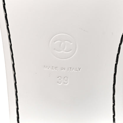 Chanel Calfskin CC Mules 39 Green White 7 of 8