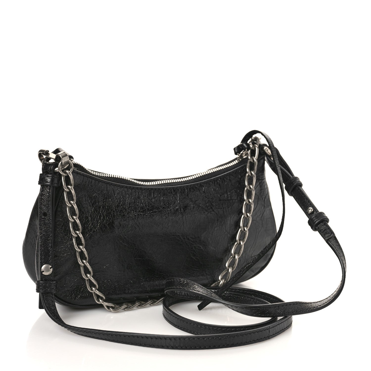 Balenciaga Agneau Arena Le Cagole Mini Purse With Chain Black 3 of 8