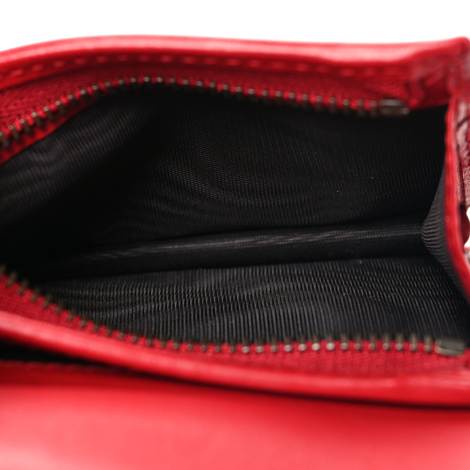 Gucci Calfskin Matelasse GG Marmont Card Case Wallet Hibiscus Red 6 of 10