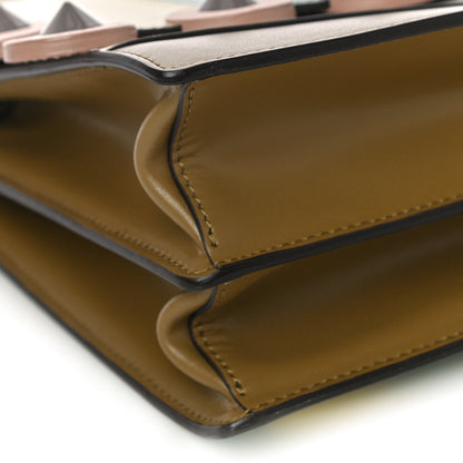 Fendi Calfskin Pequin Inlay Studded Kan I Shoulder Bag Multicolor 7 of 8