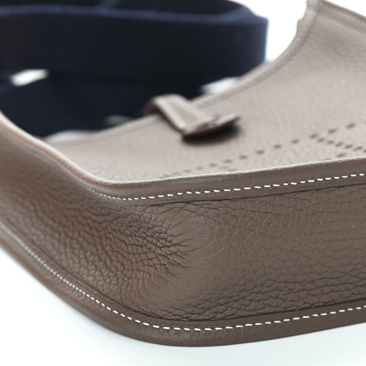 Hermes Taurillon Clemence Amazone Evelyne TPM Etoupe Bleu Indigo 7 of 8