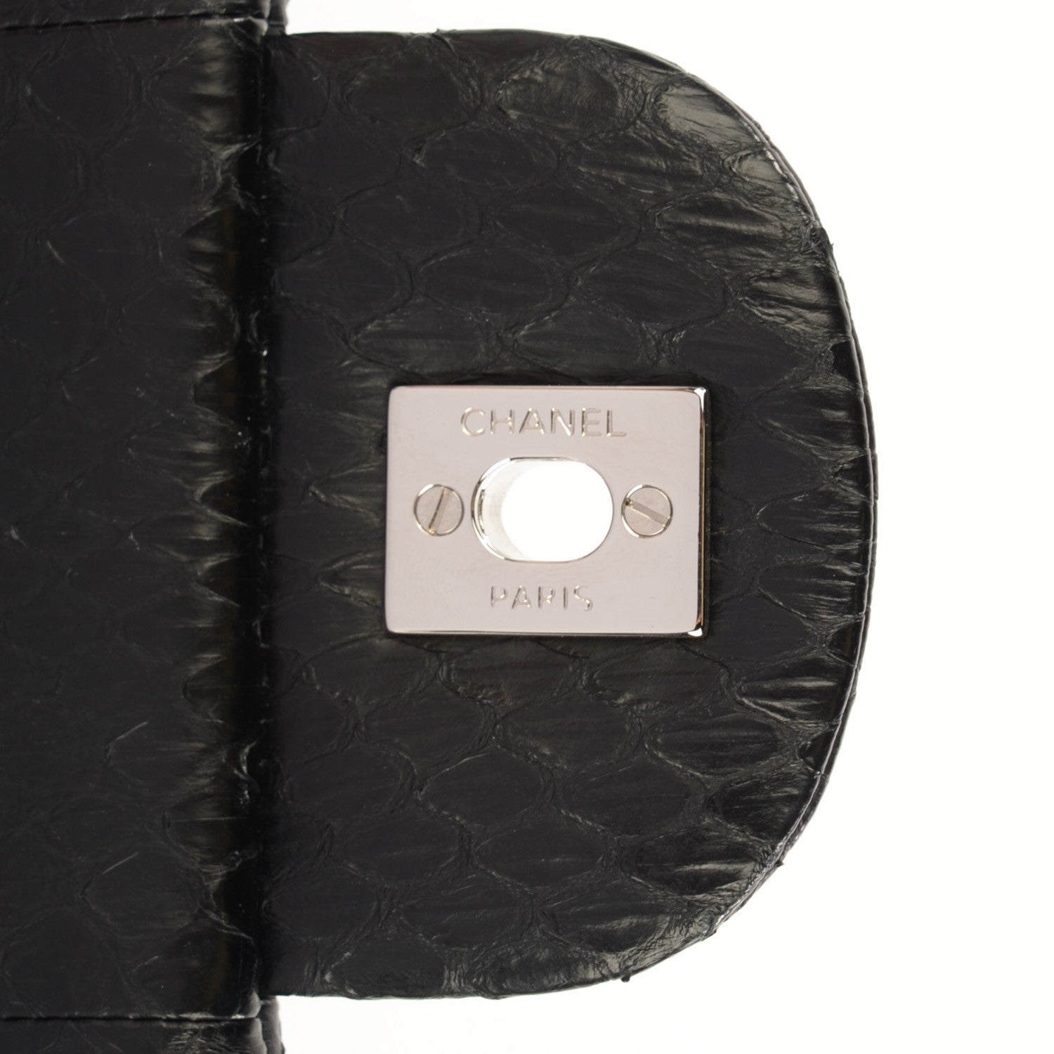 Chanel Elaphe Snakeskin Jumbo Easy Carry Flap Black 6 of 9