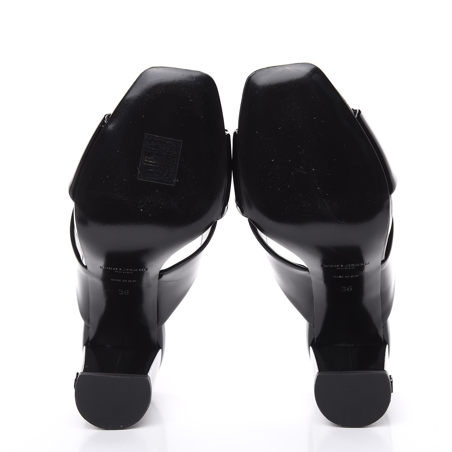 Saint Laurent Patent LouLou 95 Mule Sandals 36 Black 5 of 10