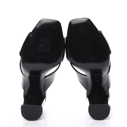 Saint Laurent Patent LouLou 95 Mule Sandals 36 Black 5 of 10