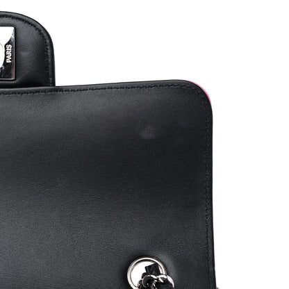 Chanel Patent Calfskin Quilted Bi-Color Mini Rectangular Flap Pink Black 11 of 11