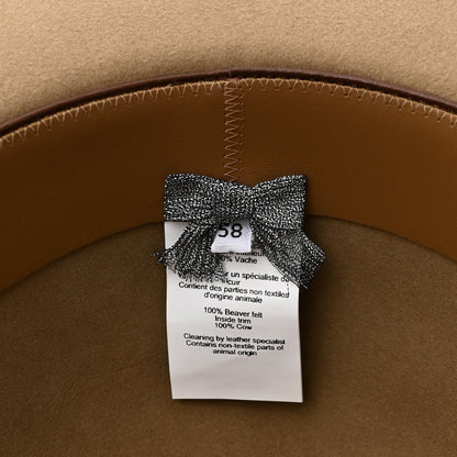 Hermes Beaver Felt Bruna Chaine d'Ancre Hat 58 Beige 8 of 8