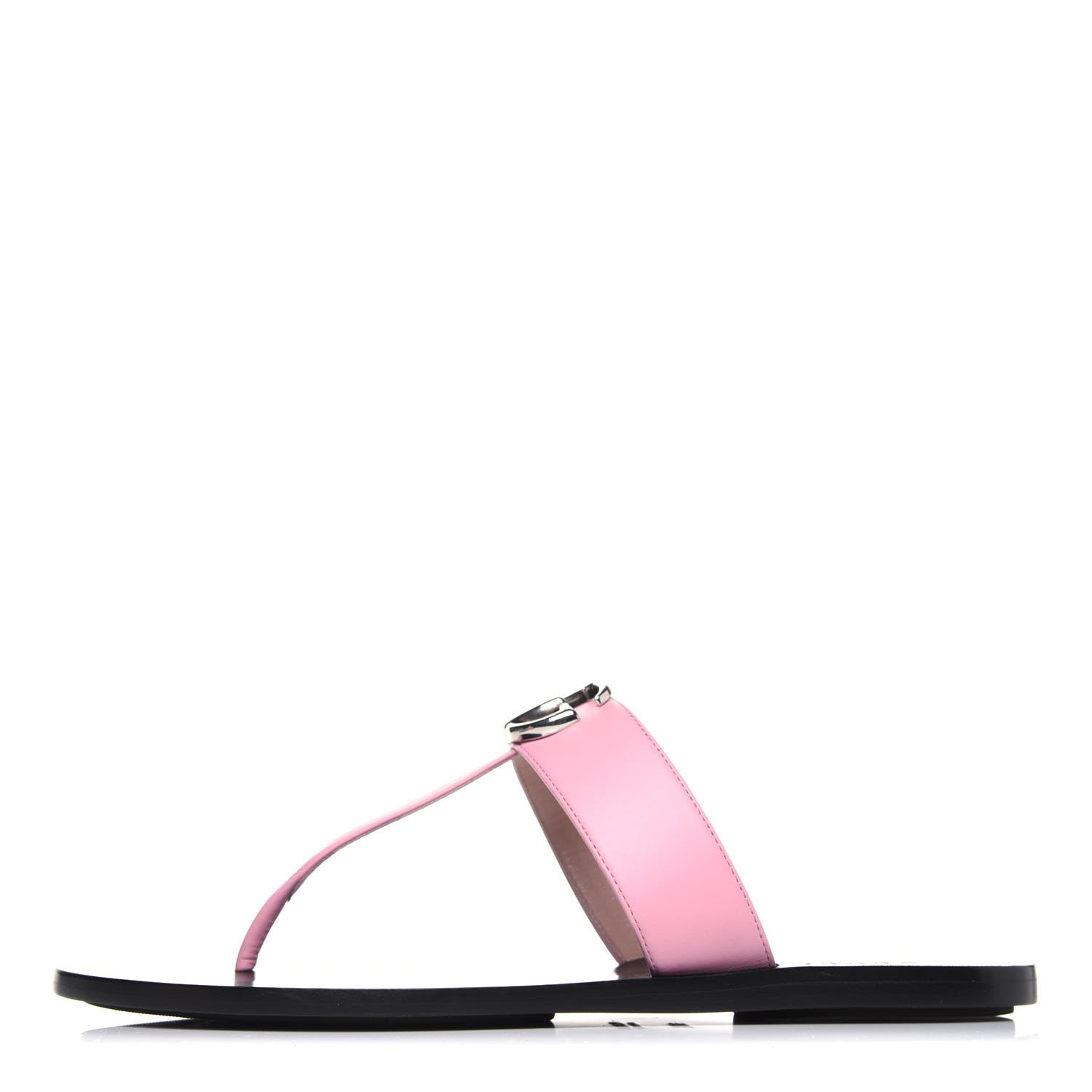 Gucci Calfskin GG Marmont Thong Sandals 38.5 Wild Rose 1 of 7