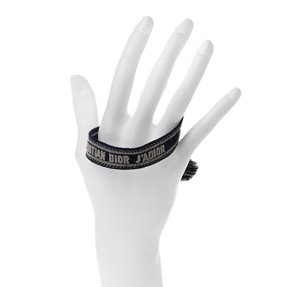 Christian Dior Woven Cotton J'Adior Friendship Bracelet Navy 3 of 7