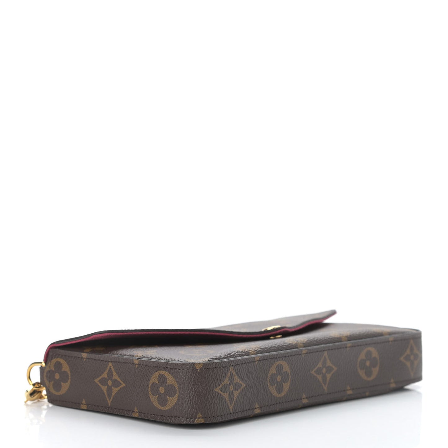 Monogram Pochette Felicie Chain Wallet Fuchsia