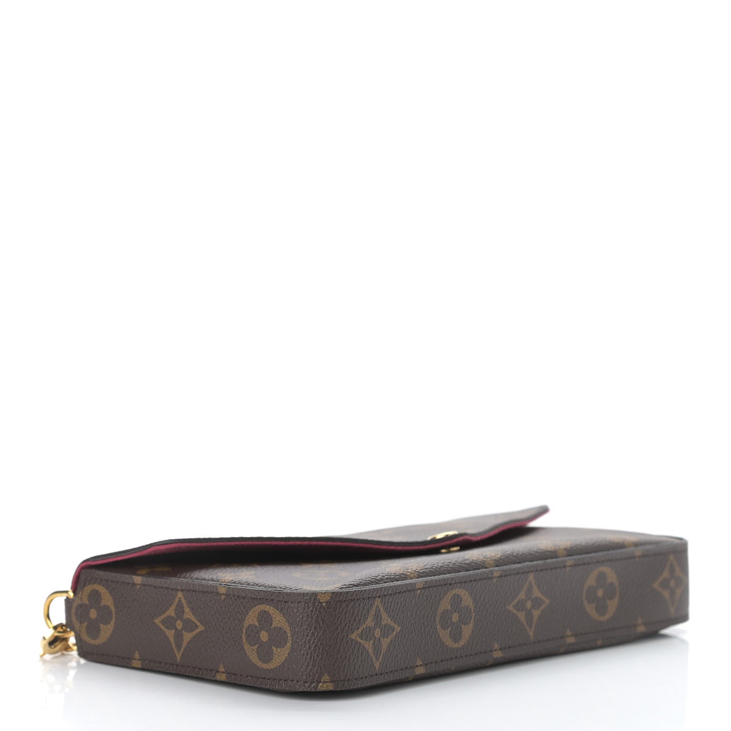Louis Vuitton Monogram Pochette Felicie Chain Wallet Fuchsia 5 of 12