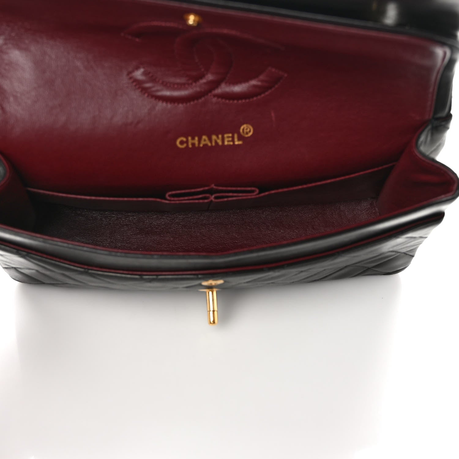 Chanel Lambskin Quilted Medium Double Flap Black 5 of 12